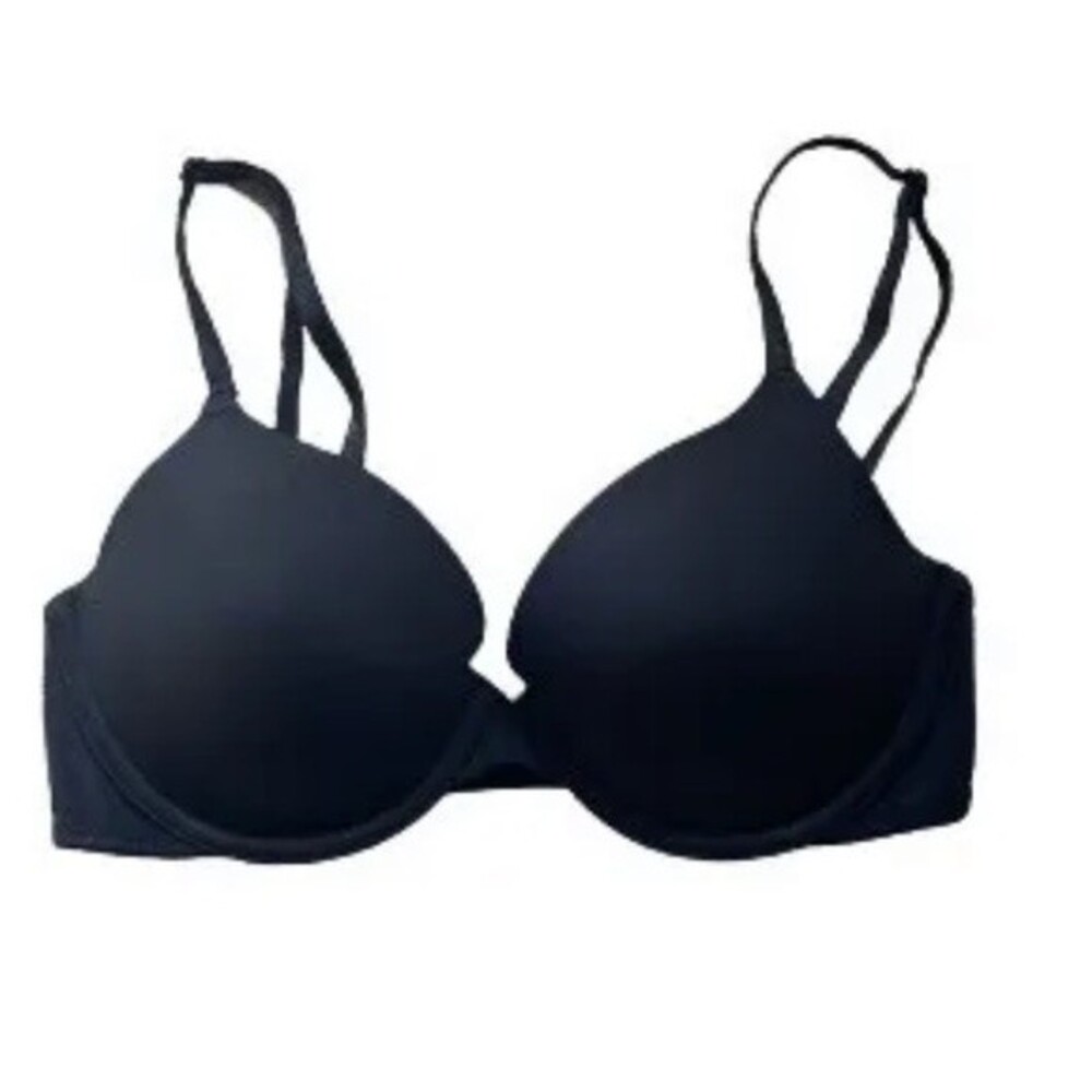 Victoria's Secret PINK Black Padded Bra Underwire Size 32C